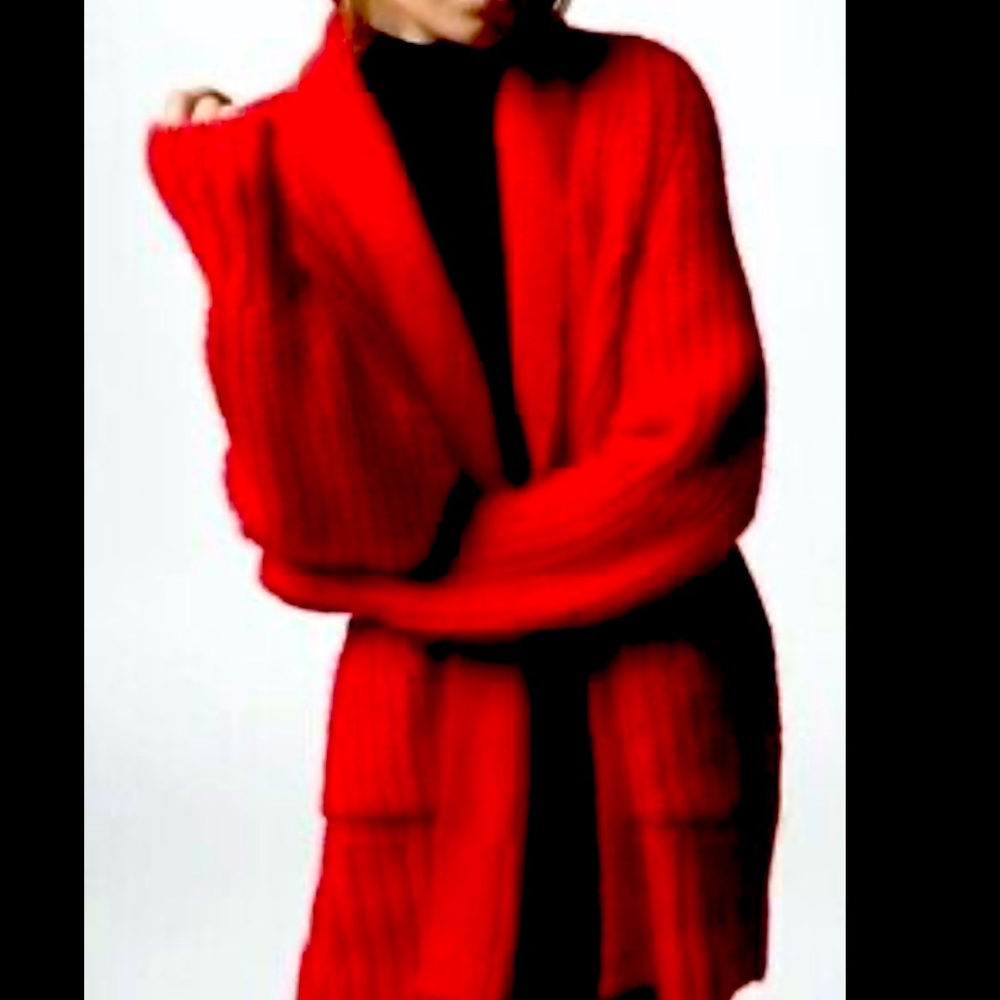 Zara oversized shawl collar sweater
